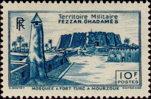 Mosque and Turkish fort at Mourzouk