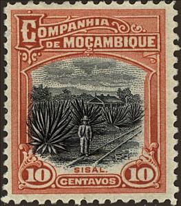Stamp, Sisal plantation, Mozambique Company,  , Plantations, Plants (Flora)