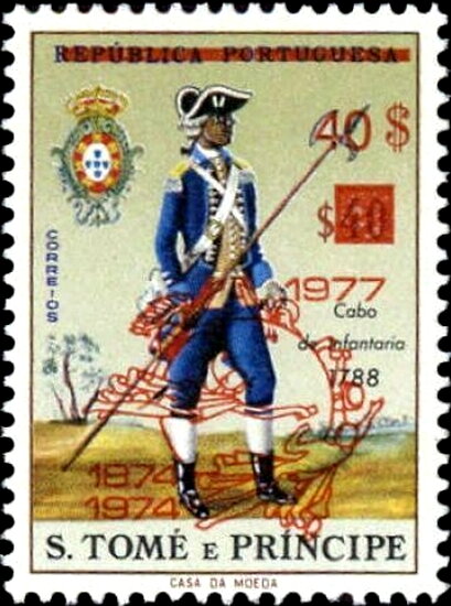 Infantry Corporal, 1788, Overprint Type a in red
