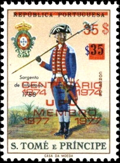 Infantry Sergeant, 1788, Overprint Type b in red