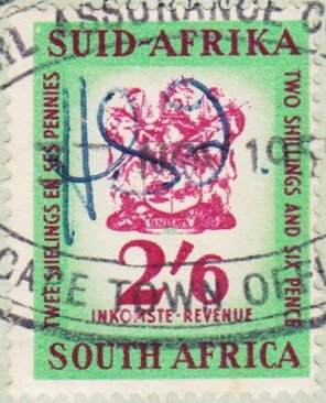 Stamp, Coat of arms of the Union of South Africa, South Africa,  , Coats of Arms, Heraldic Animals