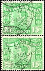 King George VI (1895-1952) - se-tenant pair