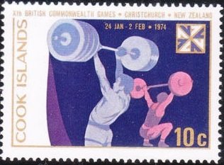Stamp, Weight Lifting, Cook Islands,  