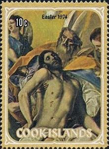 Stamp, In the Arms of God, Cook Islands,  , Easter