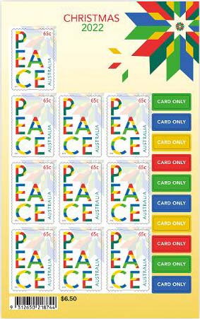 Peace Embellished Stamp