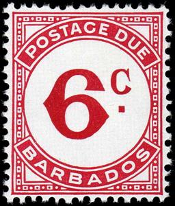 Stamp, Large Numeral, Barbados,  , Numbers
