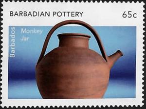 Stamp, Monkey Jar, Barbados,  , Glass and Earthenware