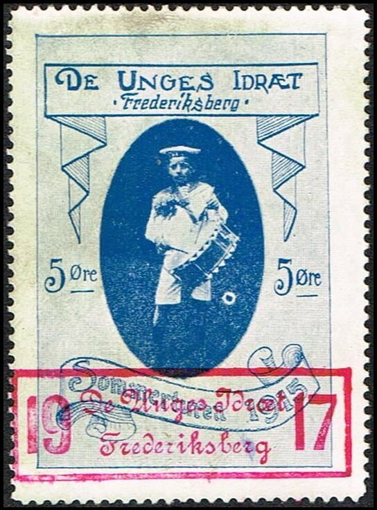 1916 De Unges Idraet Frederiksberg 5 Oere Jubilaeumsmaerke