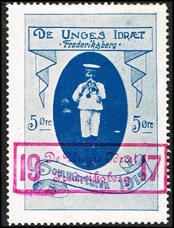 1916 De Unges Idraet Frederiksberg 5 Oere Jubilaeumsmaerke