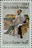 Stamp, Be a miracle worker Give to Easter Seals 1981, Cinderellas,  , Charity, Children, Disabled, Easter
