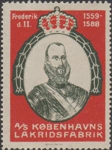 Stamp, Copenhagen Liquorice Factory, Danish Kings, Cinderellas,  , Kings