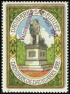 Stamp, Danmarks Samfundet Danmark Og Danmarks Aere Valdemarsdagen 1, Cinderellas,  , Statues