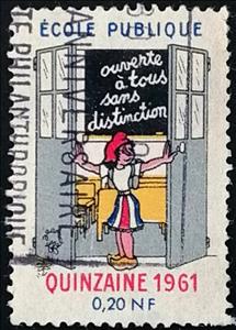 Stamp, Ecole Publique/ Public School, Cinderellas,  , Charity, Schools