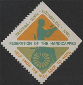 Stamp, Federation of the Handicapped (lighter colours), Cinderellas,  