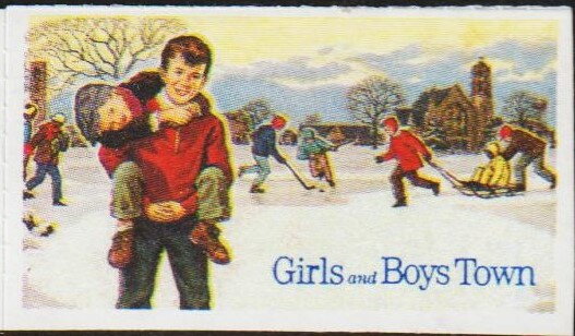 Girl and Boys Town Winter undated