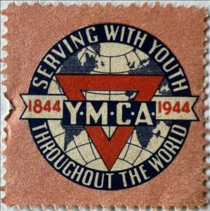 Stamp, YMCA 1844 1944 Serving with Youth Throughout the World, Cinderellas,  , Anniversaries and Jubilees, Globes, Maps, Organizations