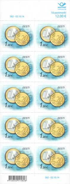 1 Euro Coin and 20 Cent Coin