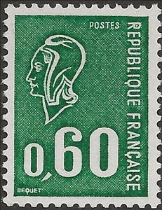 Stamp, Marianne type Bequet engraved, France,  , Stylized Figures / Persons, Women