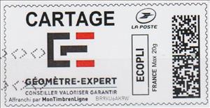 Stamp, Cartage Geometre Expert, France,  , Geodesy 