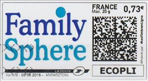 Stamp, Family Sphere, France,  