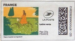 Girl on a Bike in a Green Field. Redesign
