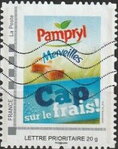 Stamp, Heading for fresh/ Cap sur le frais Pampryl Merveilles, France,  , Beverages