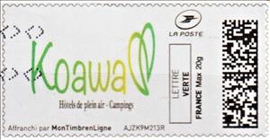 Stamp, Koawa Camping, France,  , Tourism