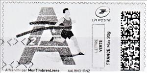 Stamp, Letter A Athletics, France,  , Athletics, Letters (Alphabet), Running, Sports