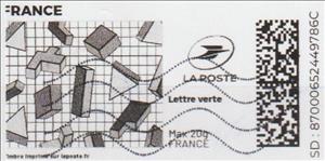Stamp, Puzzle Game in black. Redesign, France,  , Video Games