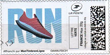 Run. Blue and Red Shoe. Redesign