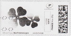 Stamp, Shamrock 1, France,  , Leaves