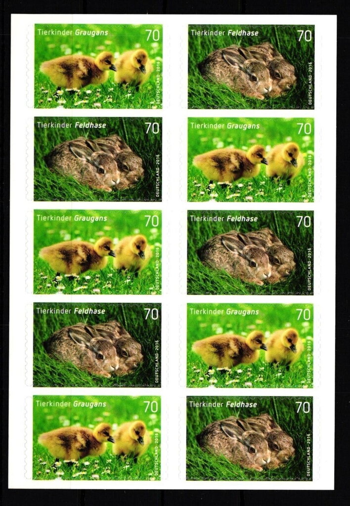 Foil Sheet-Greylag goose +Brown hare