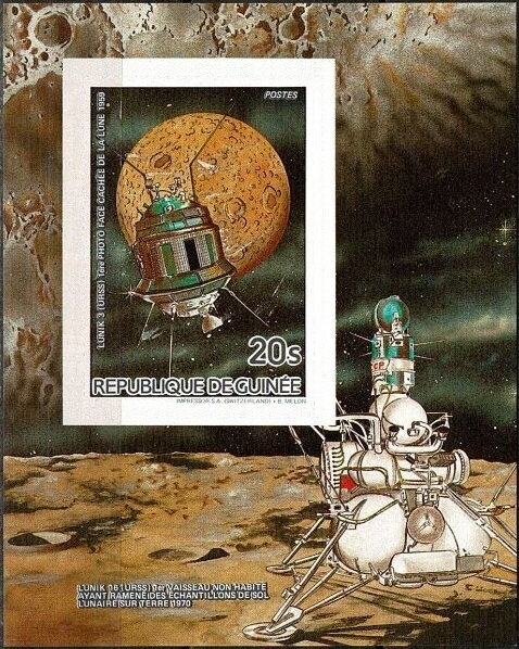 Lunik 3 photographing the Moon, 1959