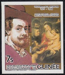 Stamp, Peter Paul Rubens (1577-1640), Guinea,  , Art, Famous People, Painters, Paintings