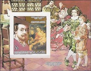 Souvenir Sheet, Peter Paul Rubens (1577-1640), Guinea,  , Art, Famous People, Painters, Paintings