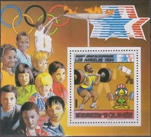 Souvenir Sheet, Weightlifting, Guinea,  , Olympic Games, Sports, Weightlifting
