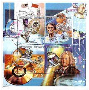 Mini Sheet, Space Events, Mali,  , Astronauts, Astronomers, Astronomy, Comets, Outer Space, Scientists, Space Traveling, Spacecrafts