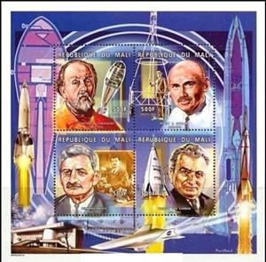 Mini Sheet, Space Events, Mali,  , Astronauts, Outer Space, Rockets, Scientists, Space Traveling, Spacecrafts