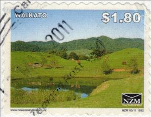 Stamp, Waikato - Large Format, Personalized and Private Mail Stamps,  , Lakes, Landscapes