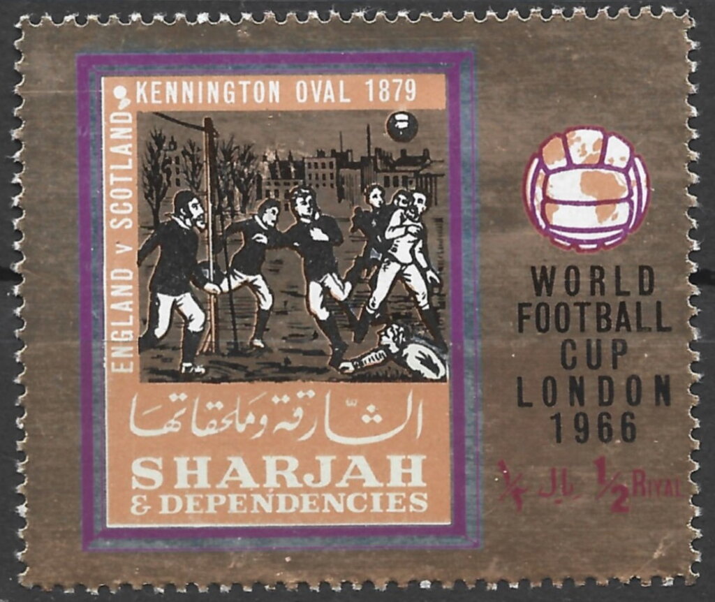 Football match between England and Scotland at Kennington Ov