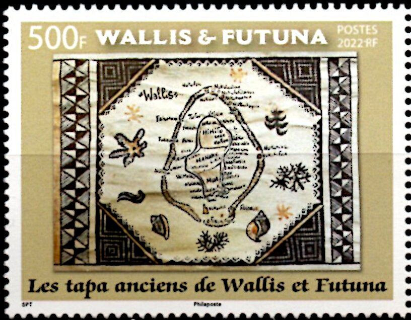 Ancient Tapa Cloths : Map of Wallis Island