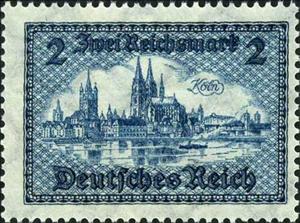 Stamp, View onto Old-Cologne, Austria,  , Buildings, Churches - Cathedrals - Basilicas - Chapels, Religion