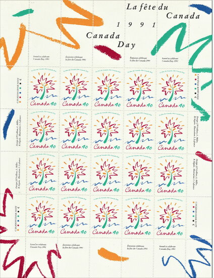Canada Day 1991 (Stylised Maple Leaf)