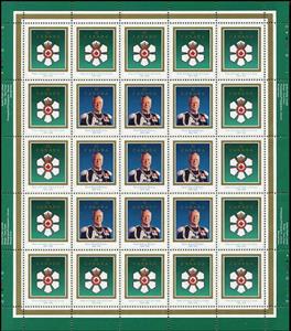 Full Pane, Order Canada / Roland Michener, Canada,  , Anniversaries and Jubilees, Commemoration, Medals and Marks of Honour, Государственный деятель