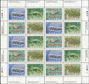Full Pane, Primitive Vertebrates, Canada,  , Fishes, Fossils, Plants (Flora), Prehistorical Animals, Prehistory, Reptiles, Sea Life