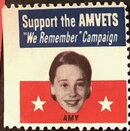 Stamp, Amvets American Veterans Charity. "We remeber" Campaign Amy, Cinderellas,  , Charity, Children, Flags, Second World War