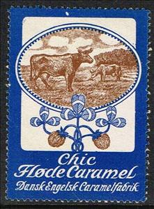 Stamp, Chic Floede Karamel Dansk Engelsk Caramelfabrik, Cinderellas,  , Advertisements, Bulls and Cows, Candy