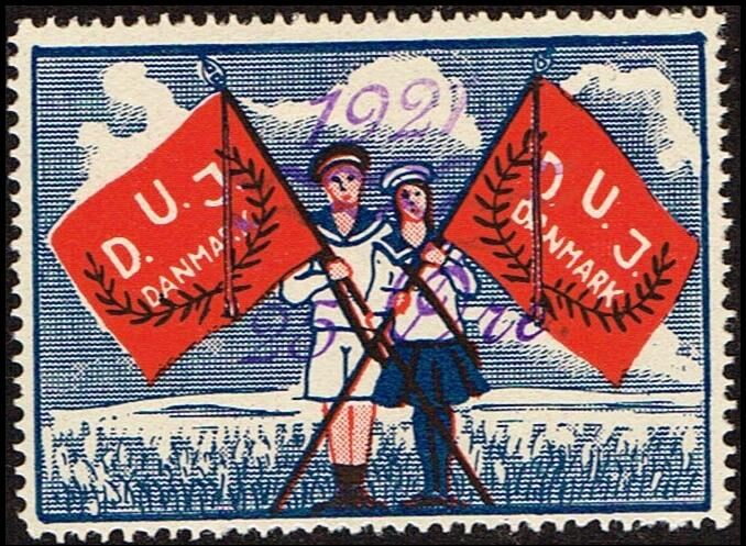 D U J Danmark Overprinted 1921 1922 25 Oere