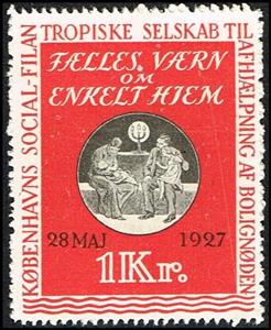 Stamp, Faelles Vaern Om Enkelt Hjem Koebenhavns Social Filantropisk, Cinderellas,  , Charity, Organizations