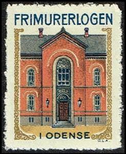 Stamp, Frimurerlogen I Odense 3 Juni 1920 Clear Set Off Reverse, Cinderellas,  , Buildings